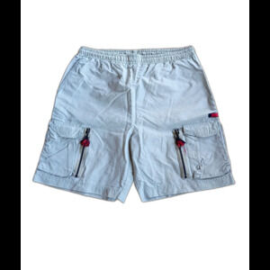 Vintage 90s Y2K Umbro Beige Cargo Shorts Elastic Waist S